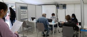 Andrang am letzten Tag: Die Impfstelle am Bergmann-Klinikum hatte am Donnerstag zum letzten Mal geöffnet.