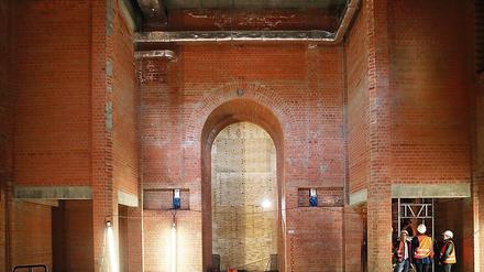 In der Entstehung. So sieht die künftige Kapelle des Kirchturms jetzt aus. 1968 waren die Reste der einstigen Militärkirche gesprengt worden.