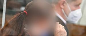 Die Angeklagte im Landgericht Potsdam.