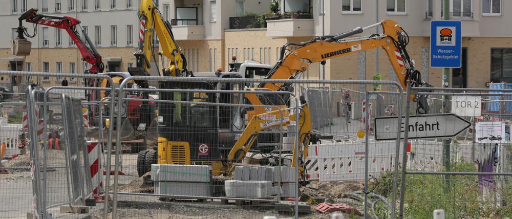 Die Baustelle in der Leipziger Straße.