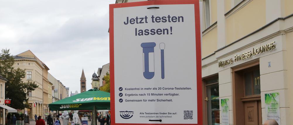 In Potsdam nahm das Infektionsgeschehen zuletzt wieder stärker zu.
