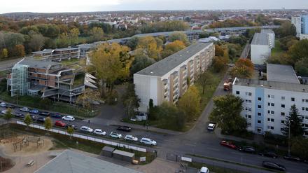 Blick auf die leerstehende Nutheschlange.