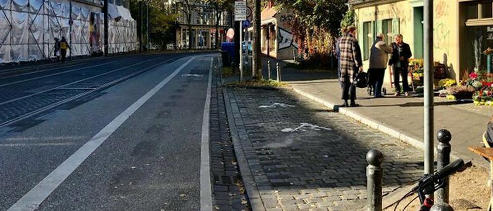 Die Ladezone wurde in einer Parkbucht eingerichtet.