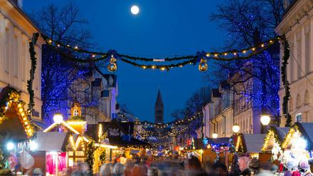 Der "Blaue Lichterglanz" in der Brandenburger Straße in Potsdam fand zuletzt in voller Länge 2019 statt.