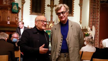 Die Regisseure Volker Schlöndorff und Wim Wenders zu Gast in der Kirche der Oberlinstiftung.