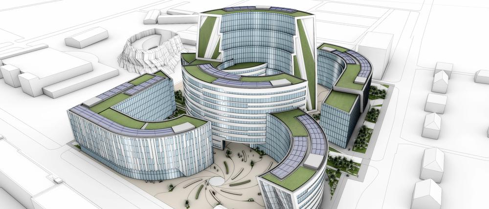 So soll die "Media City" in Babelsberg aussehen.
