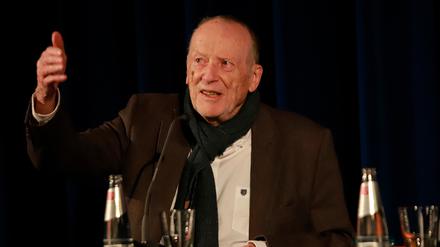 Drehbuchautor Wolfgang Kohlhaase im Gespräch mit Ralf Schenk im Filmmuseum Potsdam.