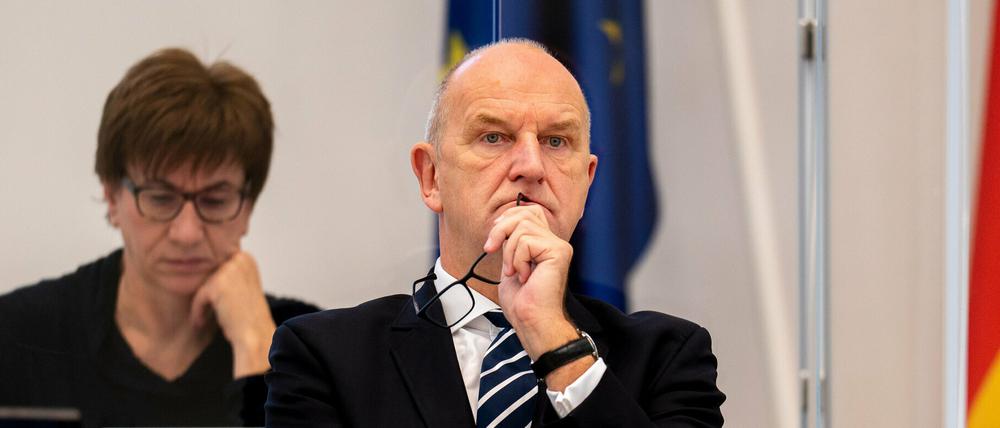 Ministerpräsident Dietmar Woidke (SPD) am Mittwoch während der Landtagssitzung.