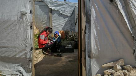 Syrische Flüchtlinge im Flüchtlingslager Barra im Libanon.