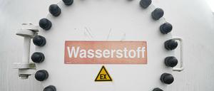 Ein Wasserstoff-Tank im Enertrag-Hybridkraftwerk in Prenzlau.
