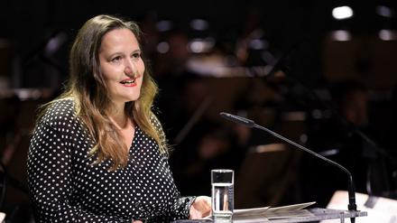 Manja Schüle bei der Eröffnung der neuen Saison im Nikolaisaal im August. 