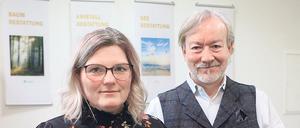 Antje-Mareen König und Patrik Zimmermann vom „Bestattungshaus Potsdam“. 