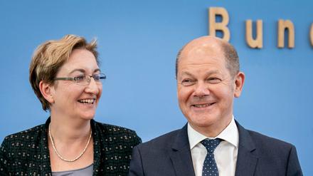Klara Geywitz und Olaf Scholz.