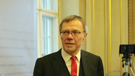 Burkhard Exner (SPD) bei der Ernennung zum Beigeordneten für Finanzen sowie als Bürgermeister für weitere acht Jahre am 16. Dezember 2021.