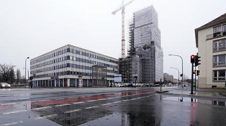 Rechenzentrum und Garnisonkirchturm in Potsdam.