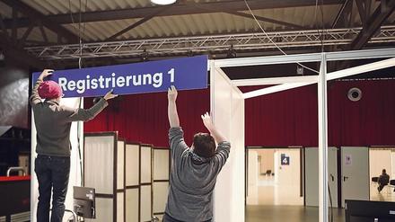 In der Metropolishalle eröffnete am 6. Januar das Impfzentrum. 