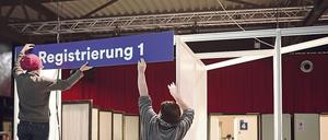 In der Metropolishalle eröffnete am 6. Januar das Impfzentrum. 