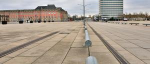 Der Lustgarten in Potsdam ist großflächig mit Beton versiegelt.