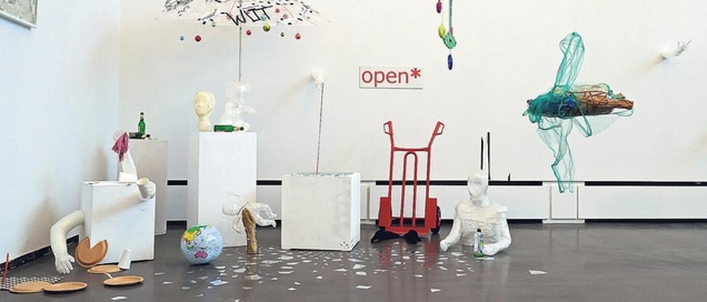Kunst von Lehramtsstudierenden im Kunstraum Potsdam.