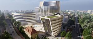 Der Entwurf von Daniel Libeskind für den Bürokomplex in Babelsberg