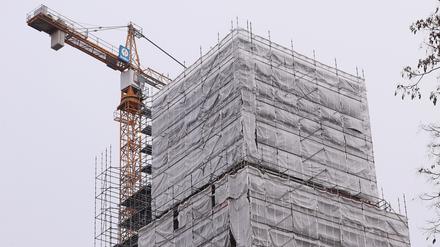 Der Turm der Garnisonkirche soll im Herbst 2023 eröffnet werden.