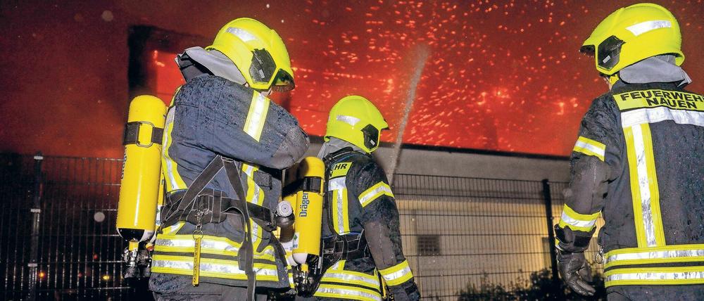 Die 2015 in Brand gesetzte Turnhalle war als Notunterkunft für Flüchtlinge geplant.