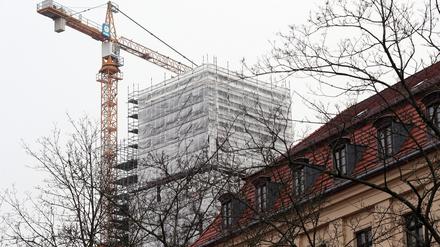 Der Turm der Garnisonkirche soll im Herbst 2023 eröffnet werden.