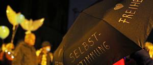Schon in den Vorwochen kam es montags zu Protesten und Gegenkundgebungen in Potsdam.