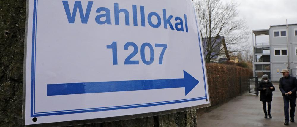 Am Wahllokal in der Grundschule Geltow war zur Landratswahl wenig Betrieb.