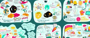Susanne Asheuer hat im Januar die erste große Veranstaltung zur neuen Kulturpolitischen Strategie per Graphic Recording festgehalten.