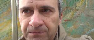 Der Dramatiker Dmytro Ternovy auf einem Video von 2020 aus Charkiw, Ukraine.