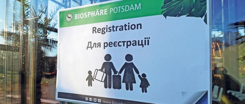 An der Biosphäre wird die Erstanlaufstelle bereits vorbereitet