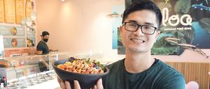 Van Thanh Nguyen leitet die neue Filiale der Kette „Ma Loa Poké Bowl“ in der Friedrich-Ebert-Straße.