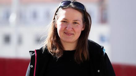 Julia Jestremska (40) ist alleinerziehende Mutter von fünf Kindern. Seit 2004 lebt sie in Potsdam. In Gorlowka hat sie Englisch und Literatur auf Lehramt studiert.