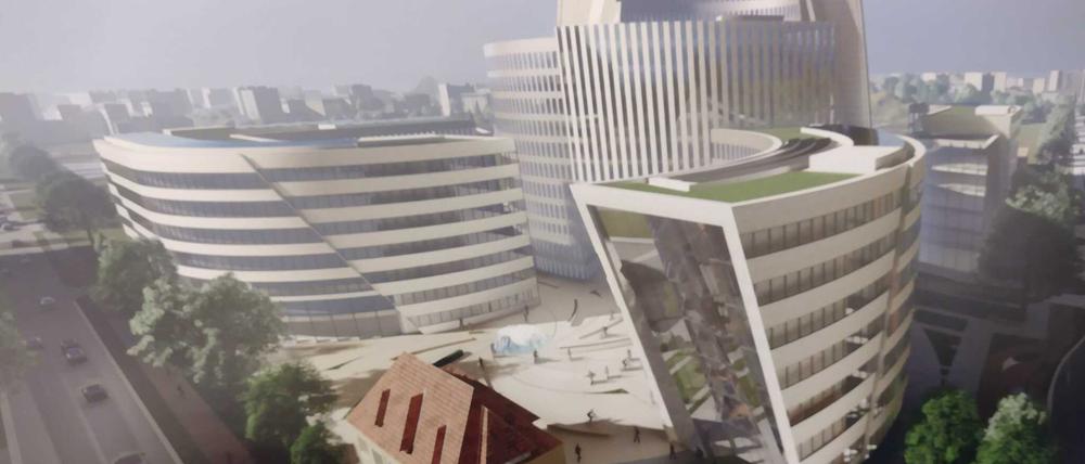 Der Entwurf für die Media-City von Daniel Libeskind.