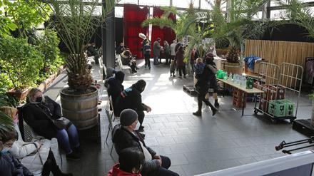 Die Orangerie der Biosphäre dient als Anlaufstelle für Geflüchtete.
