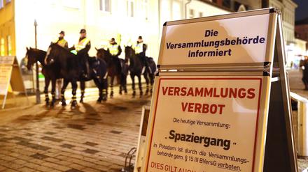 Auch in Potsdam gab es unangemeldete "Spaziergänge".