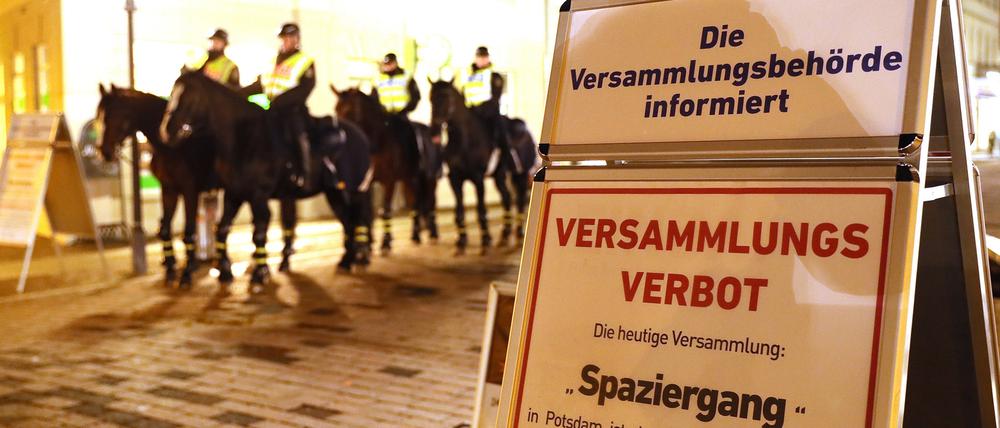 Auch in Potsdam gab es unangemeldete "Spaziergänge".