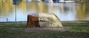 Eine Skulptur auf dem "Walk of Modern Art" in Potsdam.