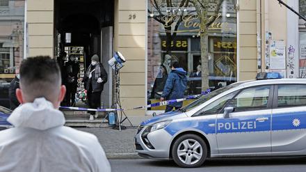 Dreharbeiten für Soko Potsdam in der Potsdamer Charlottenstraße.