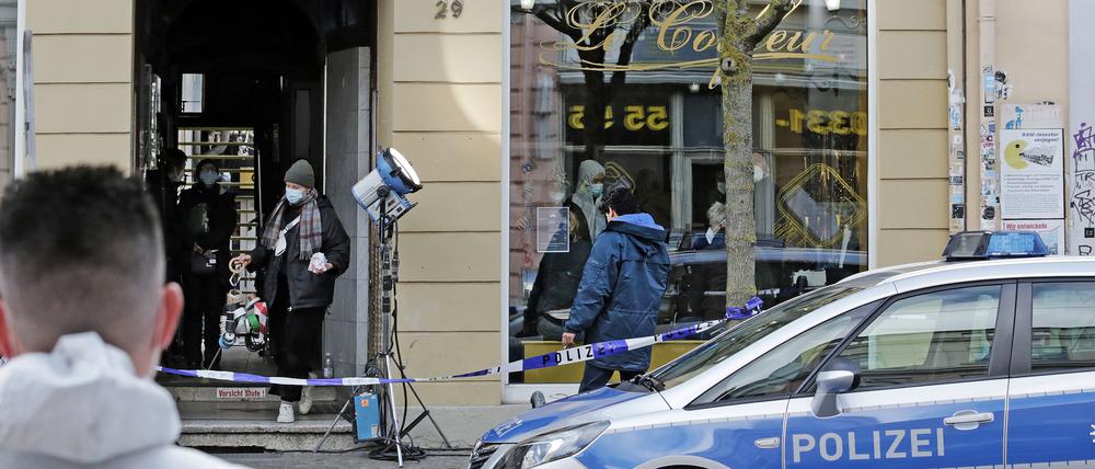 Dreharbeiten für Soko Potsdam in der Potsdamer Charlottenstraße.