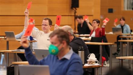 Potsdams Stadtverordnete tagen wieder in der MBS-Arena. 