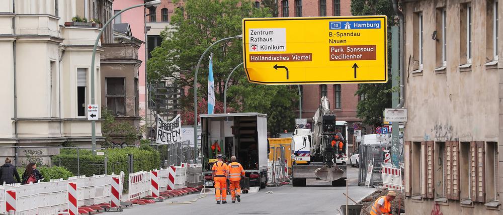 In der Behlertstraße dauern die Bauarbeiten an.