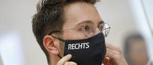AfD-Politiker Dennis Hohloch bei einer Debatte im Landtag im Juni 2021.