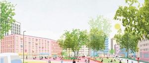 Visitenkarte. Der Magnus-Zeller-Platz soll zum ansprechenden Entrée für den Schlaatz werden. Am 8. Oktober können Bürger beim Abschlussdialog noch einmal ihre Hinweise einbringen.