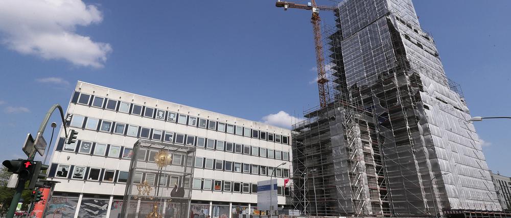 Das Areal am neuen Turm der Garnisonkirche.