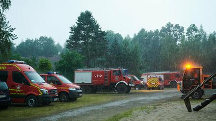 Am Montag sorgte Regen für eine Entspannung der Lage in Treuenbrietzen.