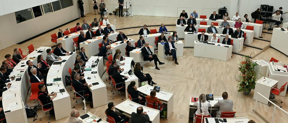 Landtagspräsidentin Ulrike Liedtke sprach am Mittwoch bei der Festveranstaltung.