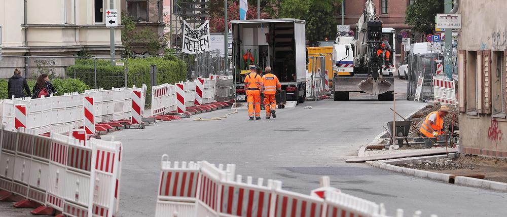 Die Großbaustelle in der Behlertstraße.
