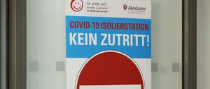 Covid-Isolierstation am St. Josefs-Krankenhaus.